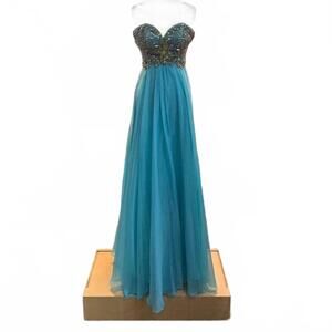 NEW TIFFANY EXCLUSIVES women's prom dress in aqua